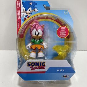 Sonic The Hedgehog Classic Amy 4" Figure w/ Yellow Chaos Emerald Jakks Pacific